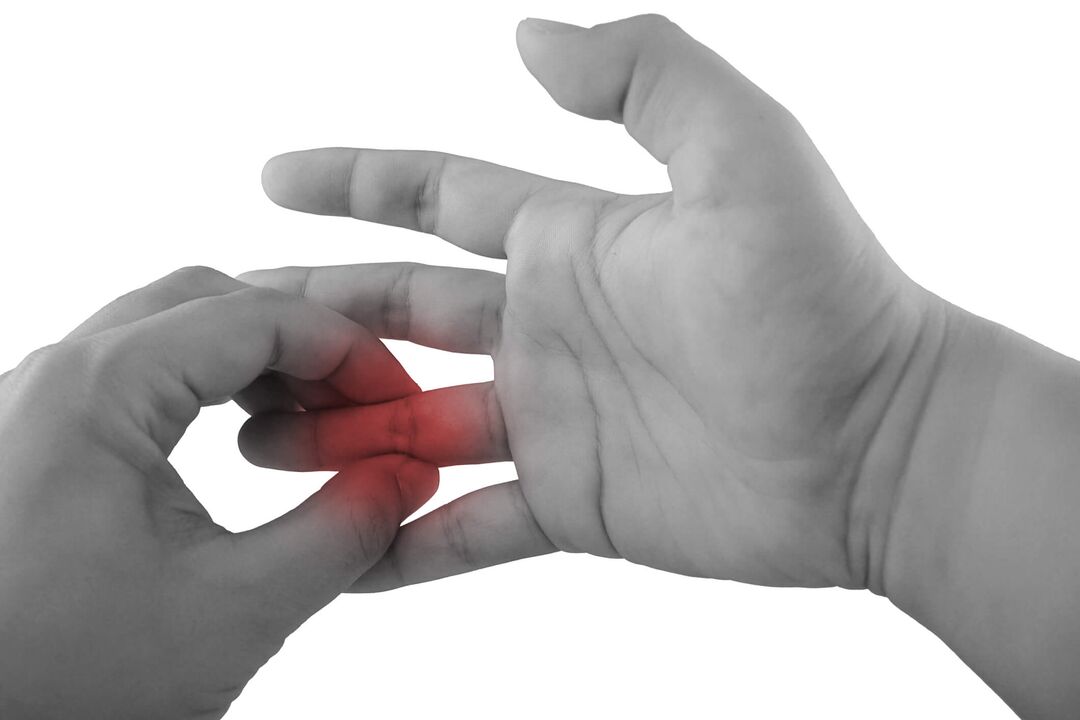 zapalenie stawów palców jako przyczyna bólu